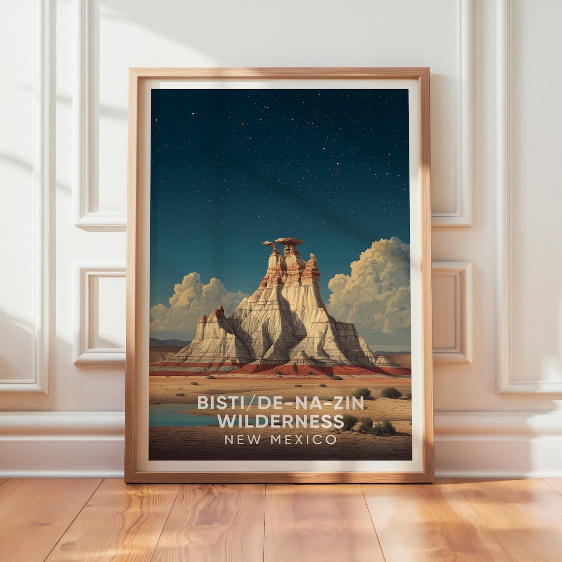 Bisti Wilderness New Mexico Vintage Travel Poster