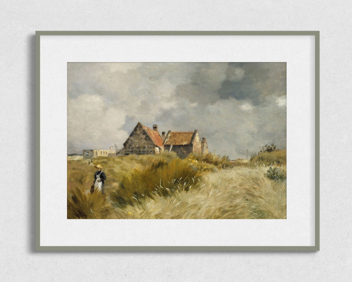 Vintage Artwork Landscape Wall Art Print Antique Cottage Painting Artwork - Image 2
