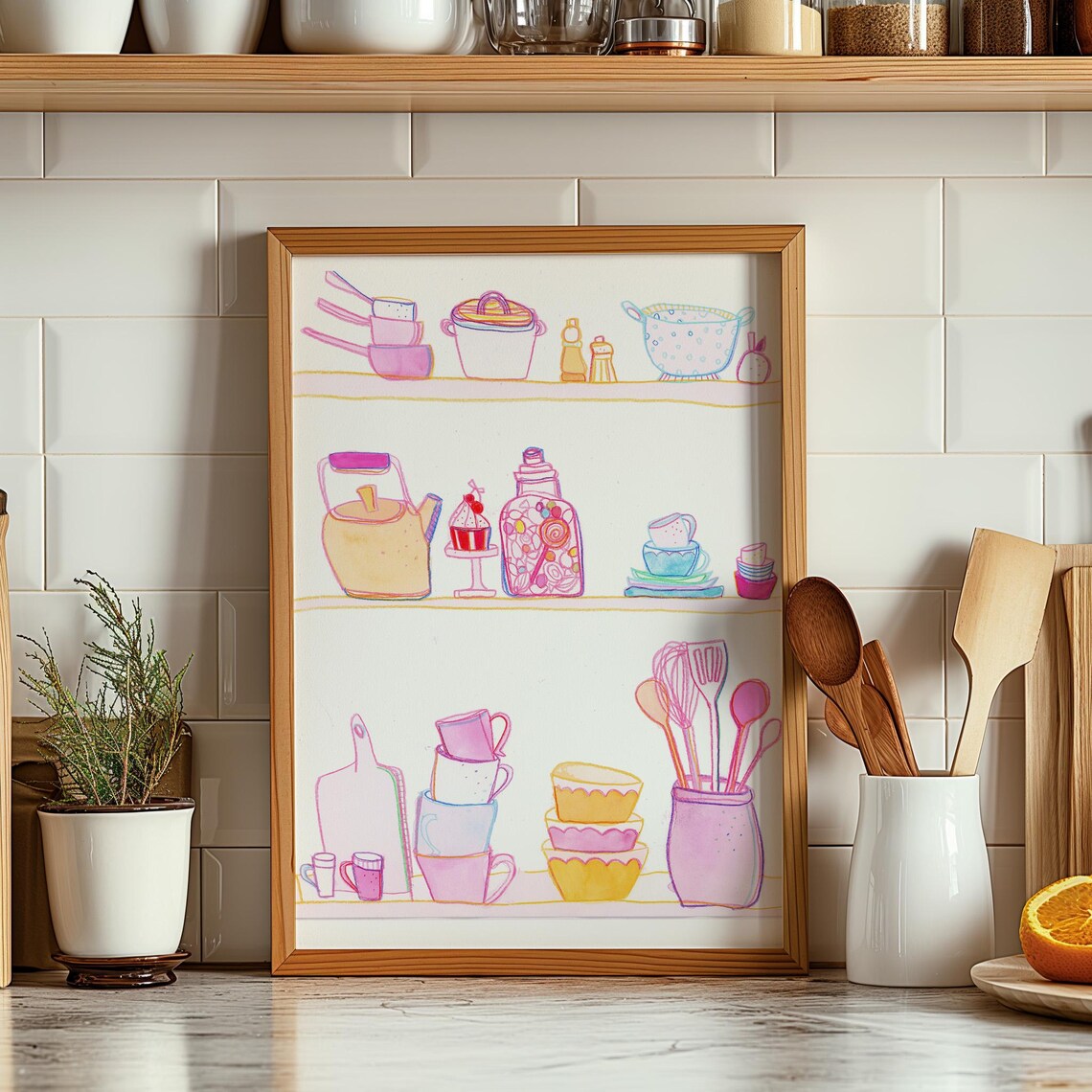 Kitchen Print - Food Illustration Wall Art - Image 2