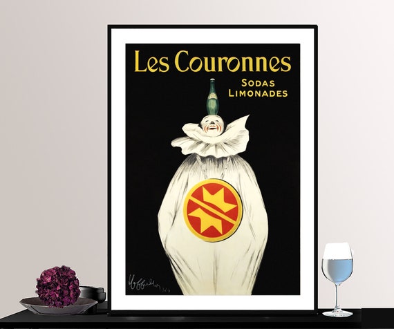 Les Couronnes Sodas Limonades Vintage Fooddrink Poster Beverages Poster Affiche De Boisson Gift Idea Wall Decor