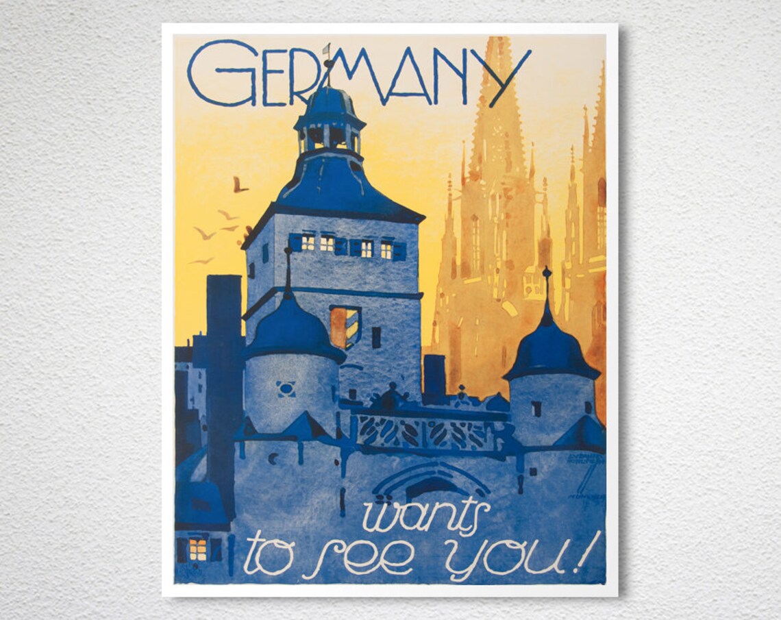 Germany Wants To See You Vintage Travel Poster - Image 2