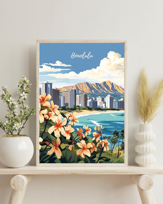Honolulu - Vintage Travel Poster