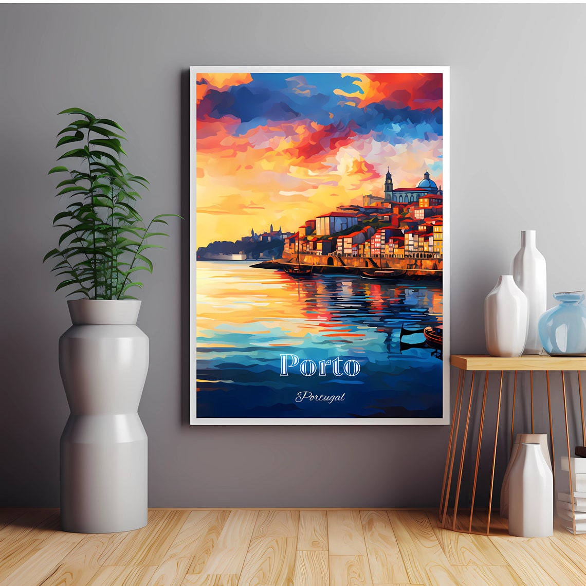 Porto Travel Poster, Portugal Birthday Gift