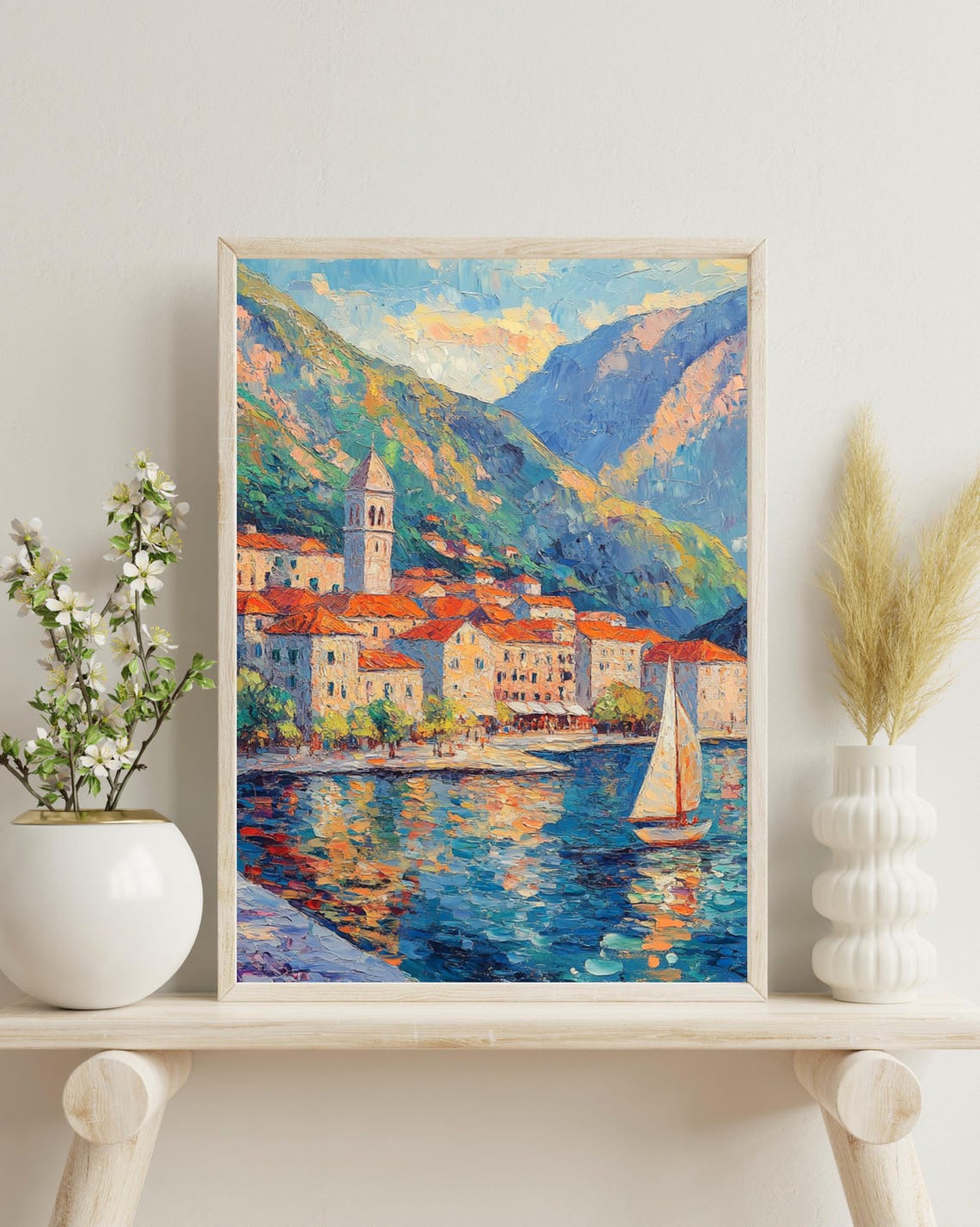 Kotor Montenegro Travel Poster, Bay Of Kotor
