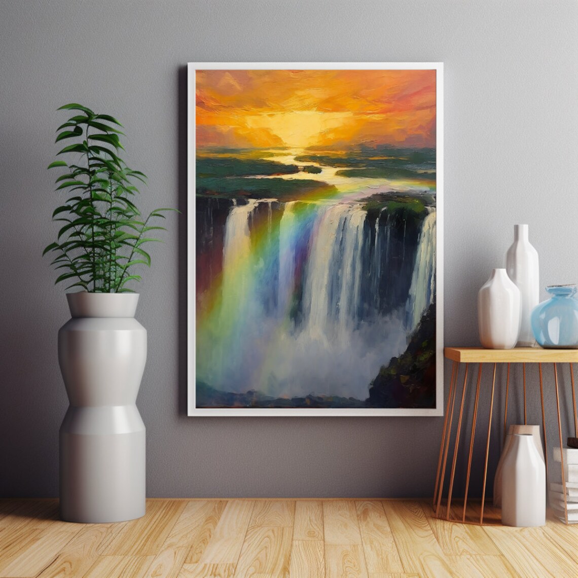 Victoria Falls Travel Poster, Zimbabwe Africa - Image 2