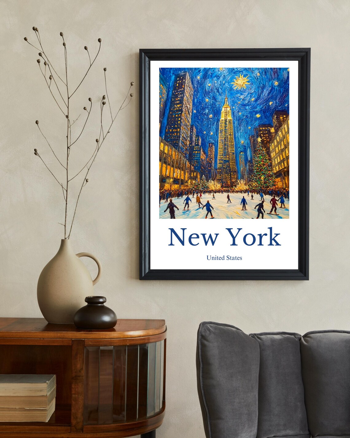 New York Winter Wonderland, Rockefeller Center Christmas Art - Image 2