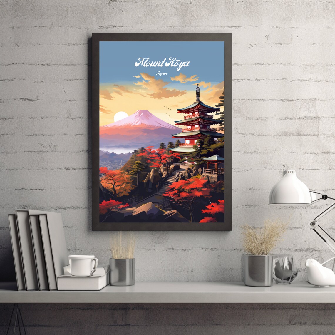 Mount Koya Japan Travel Poster, Christmas Gift - Image 2