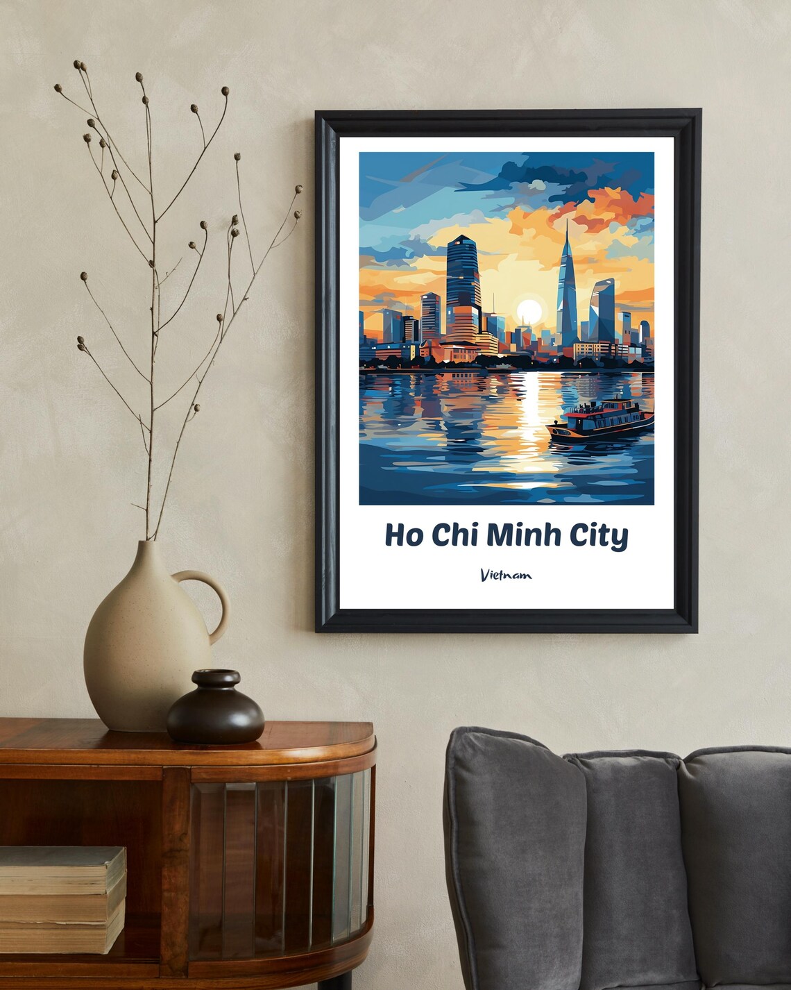 Ho Chi Minh City Travel Poster, Vietnam Art - Image 2