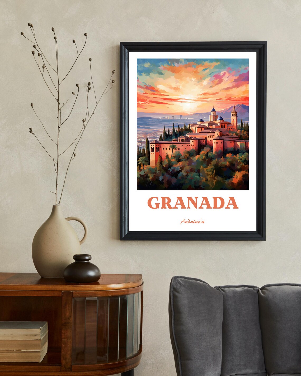 Granada Travel Poster, Andalusia Spain - Image 2