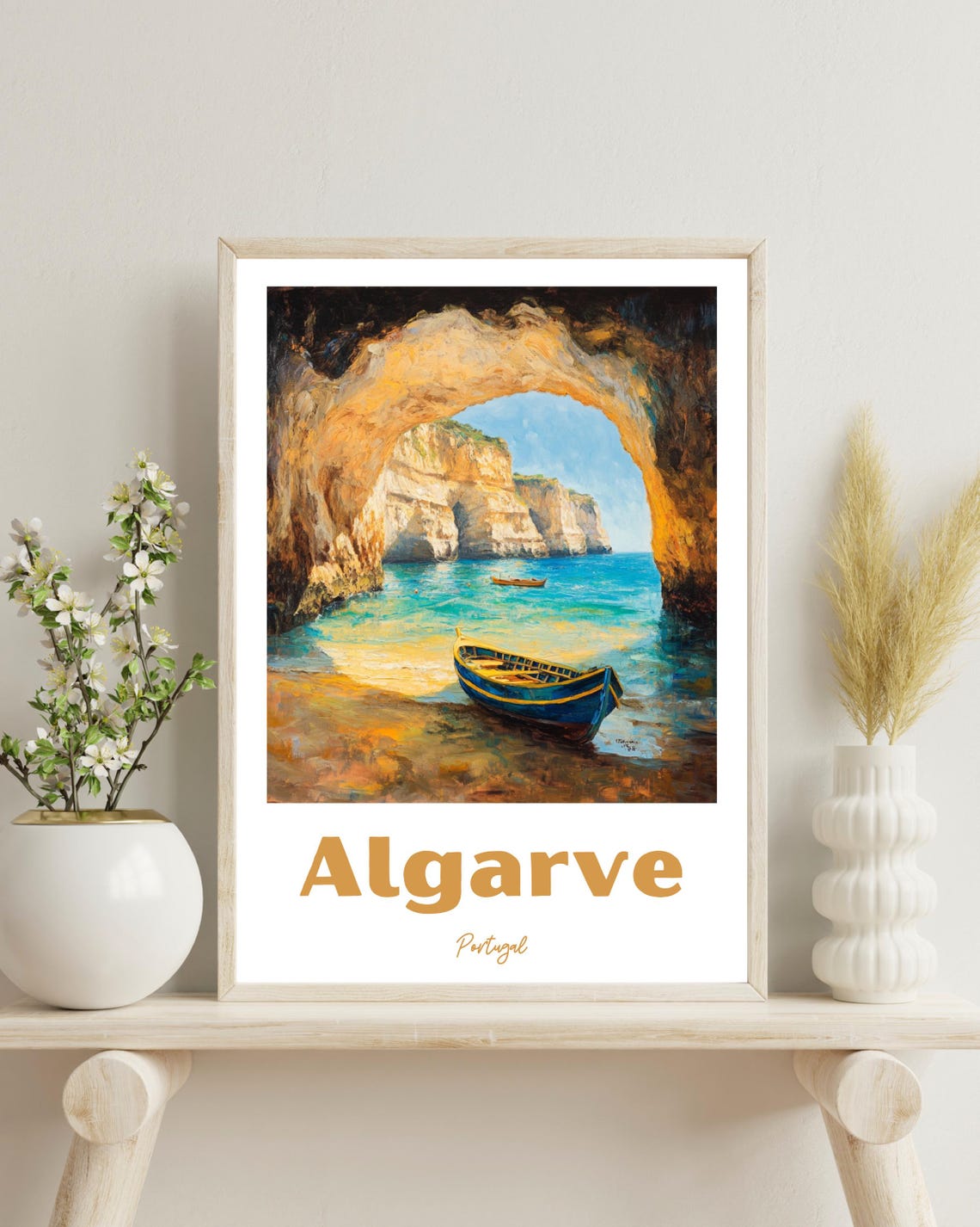Algarve Portugal Travel Poster, Christmas Gift
