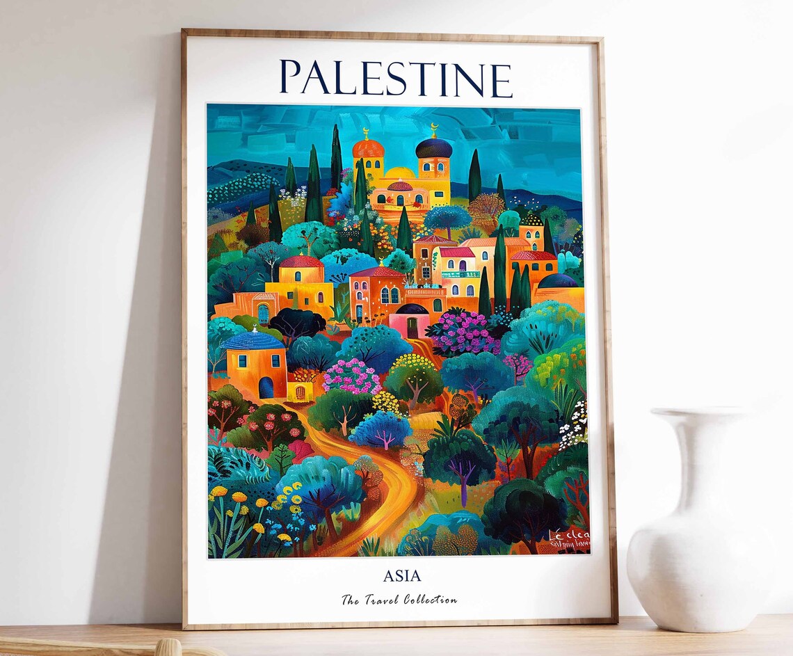 Palestine Travel Poster, Islamic Decor Art Print
