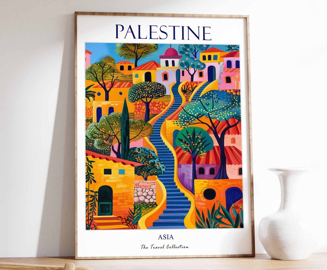 Palestine Travel Poster, Islamic Decor Art Gift