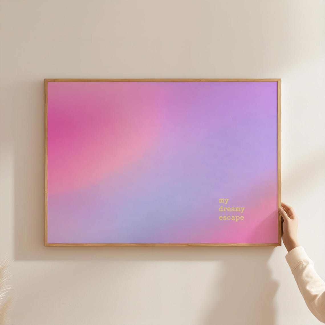 My Dreamy Escape Pink Purple Aura Gradient Spiritual Wall Poster