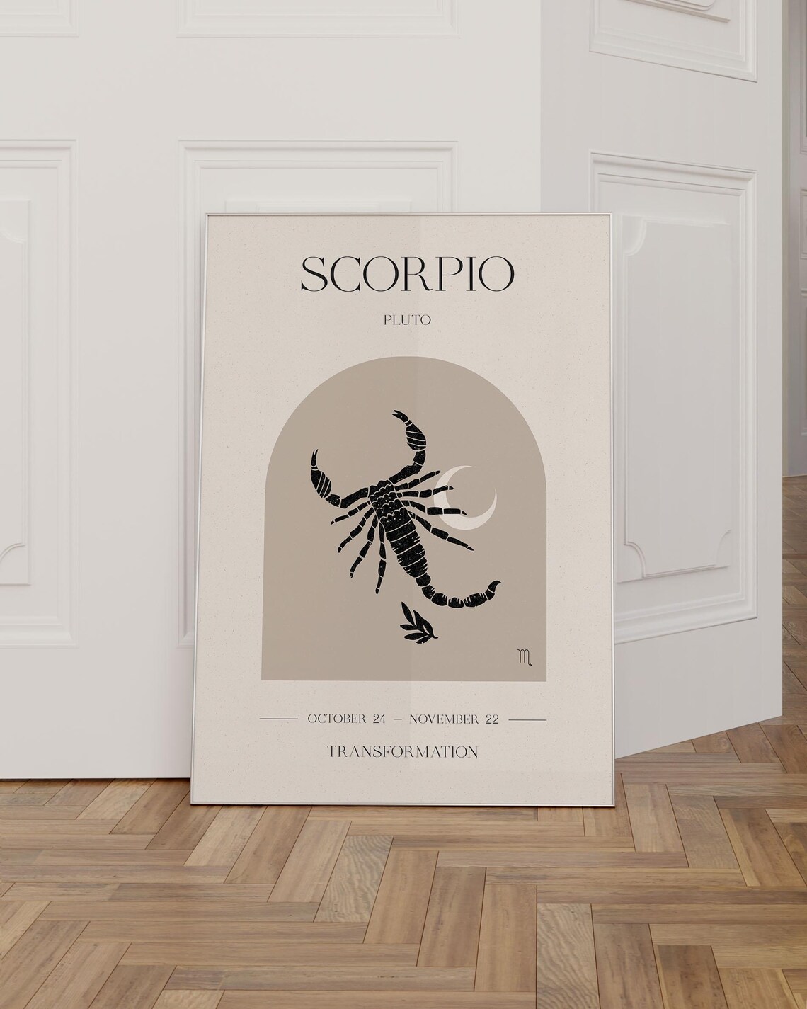 Scorpio Zodiac Sign Boho Art Print, Astrology Decor