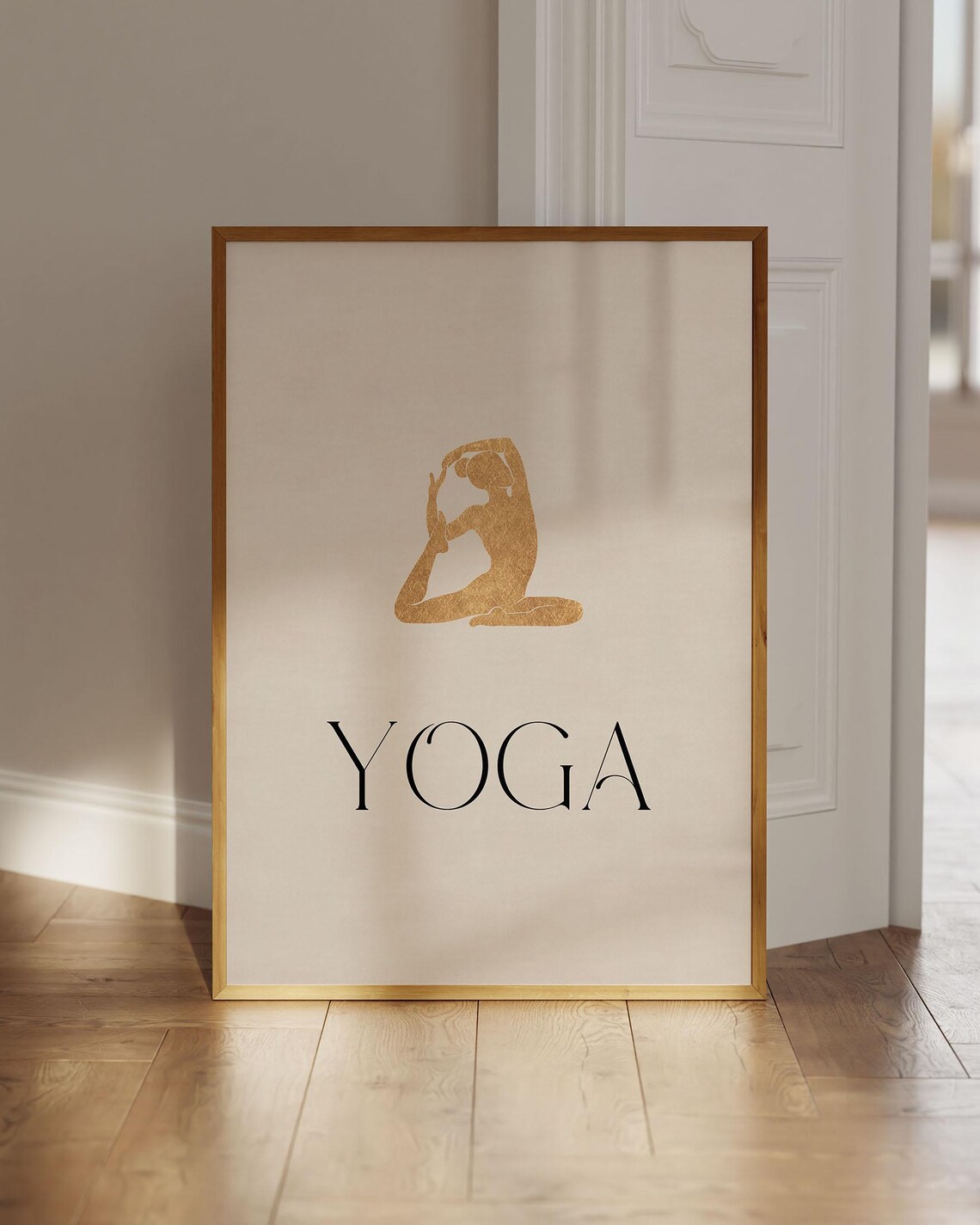 Yoga Poster, Neutral Spiritual Studio Decor Print