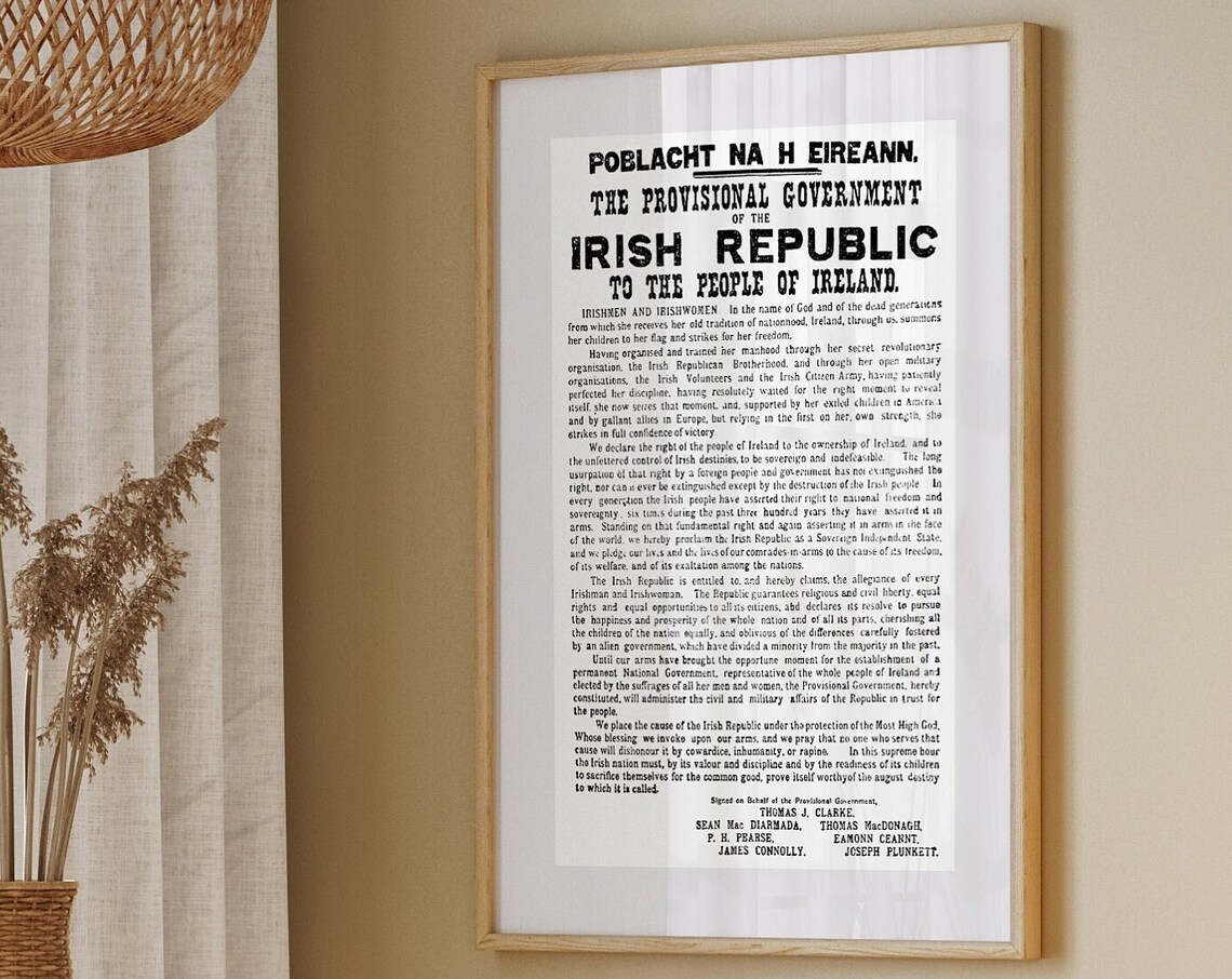 Irish Proclamation Irish Decor Poster Print - Image 2