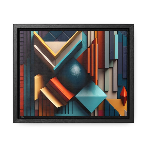Geometric Minimalist Framed Art Print Modern Art Oil Painting Print Wall Decor Home Decor