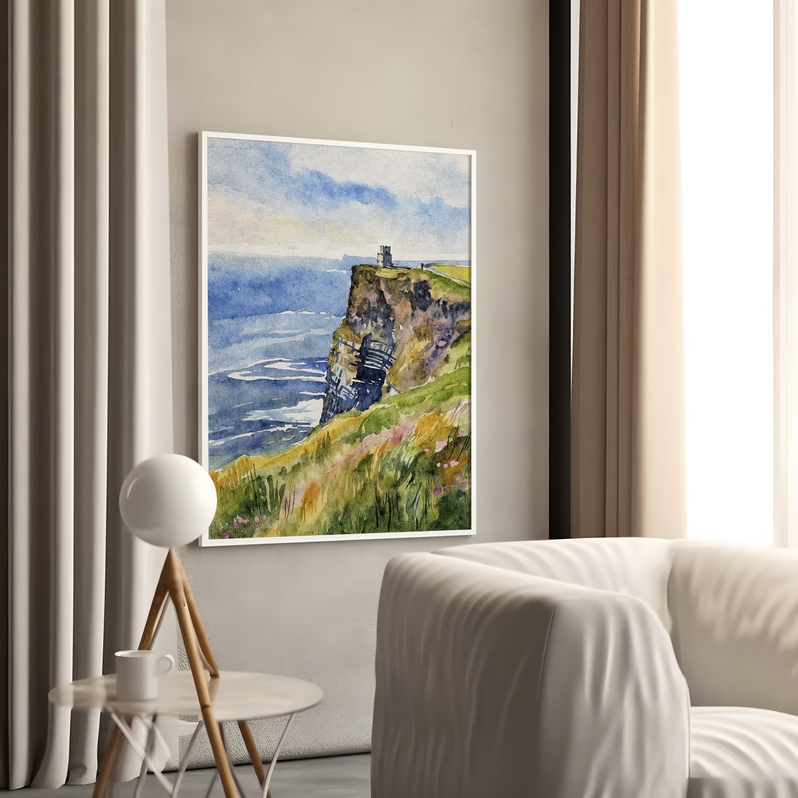 Obriens Tower Cliffs Of Moher Ireland Wild Atlantic Way Art Poster - Image 2