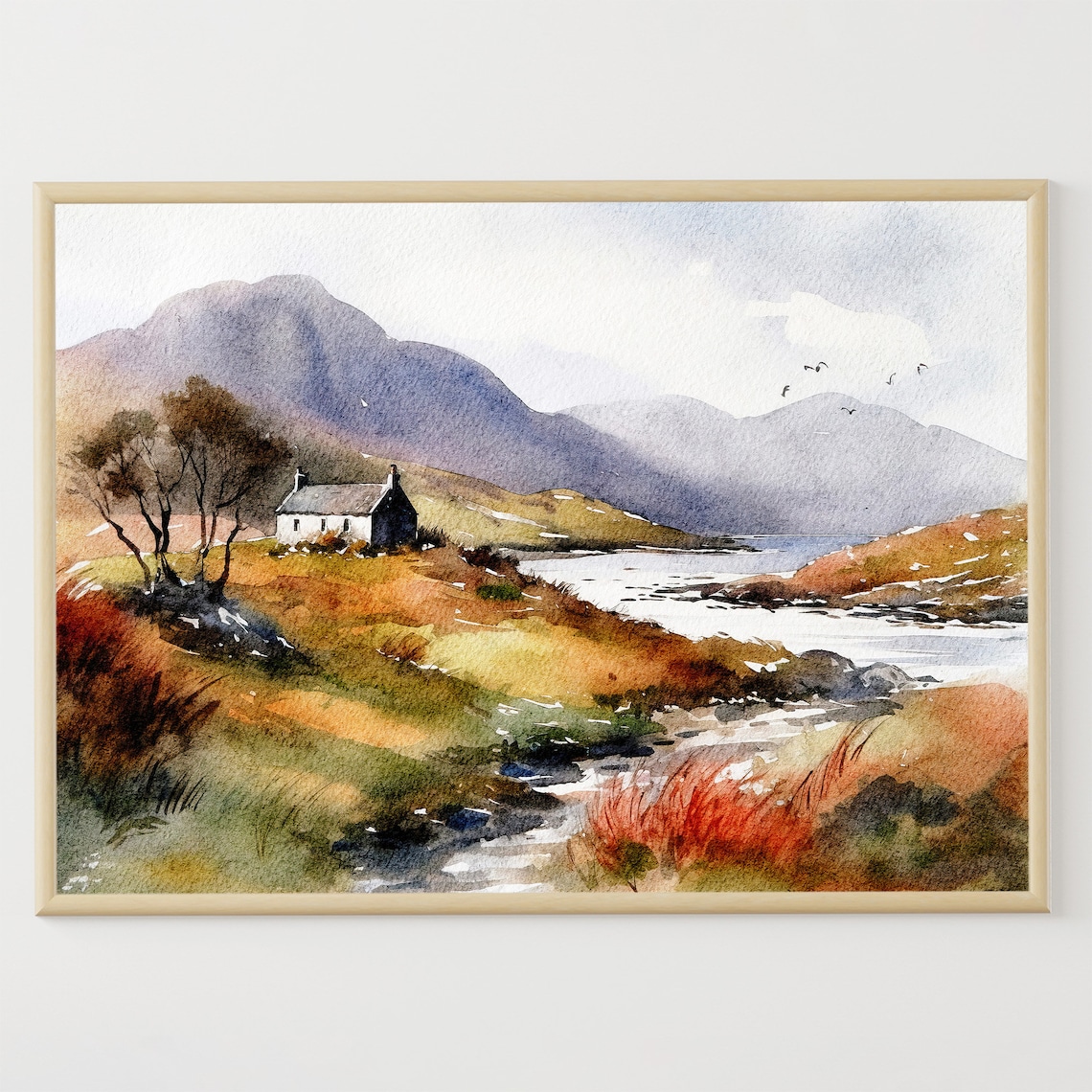 Isle Of Skye Watercolor Art Print, Scottish Highlands