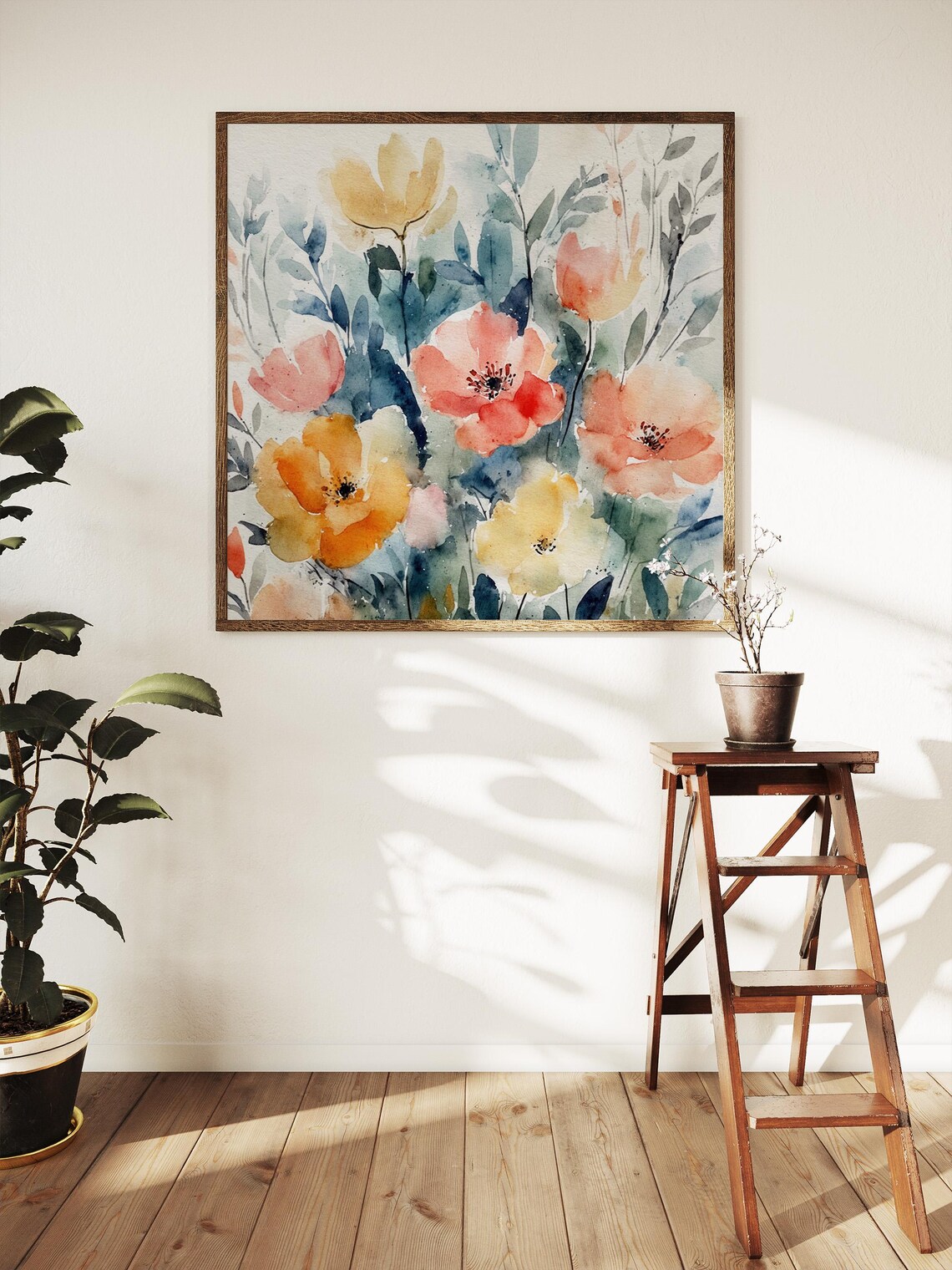 Wildflowers Watercolor Art Print, Meadow Flowers - Image 5