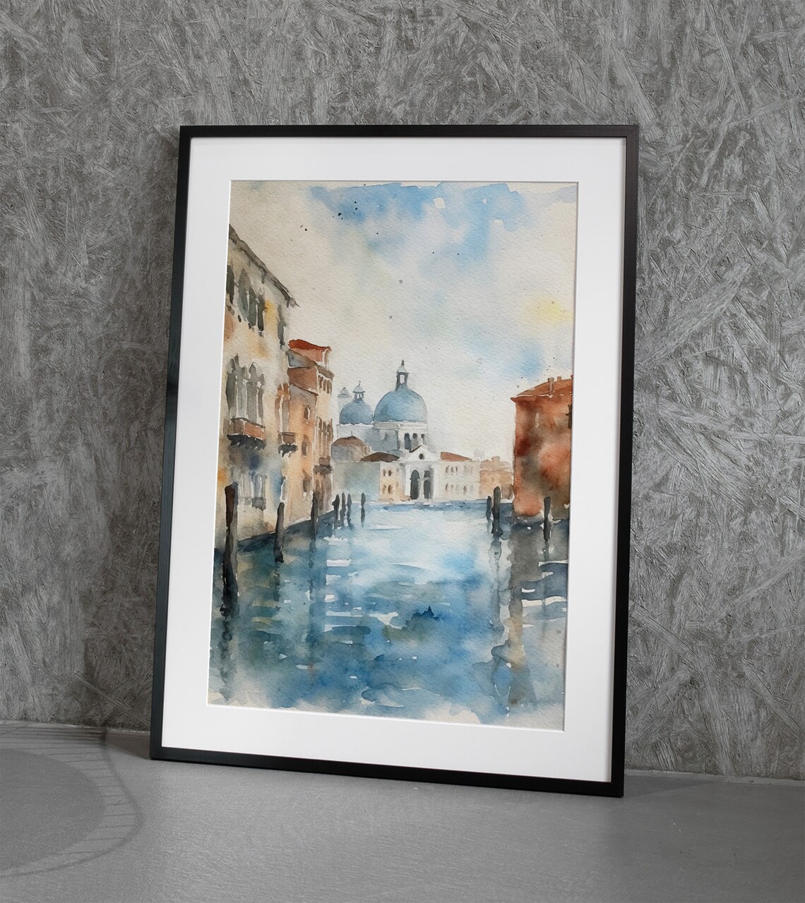 Venice Italian Travel Watercolor Cityscape Art Print - Image 5