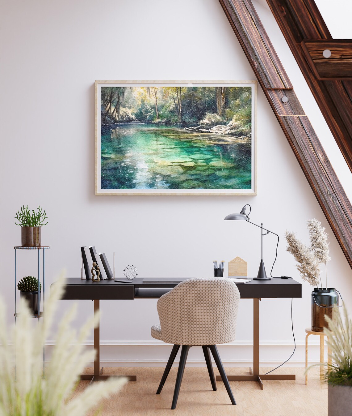 Crystal River, Florida Watercolor Landscape Art Print - Image 5