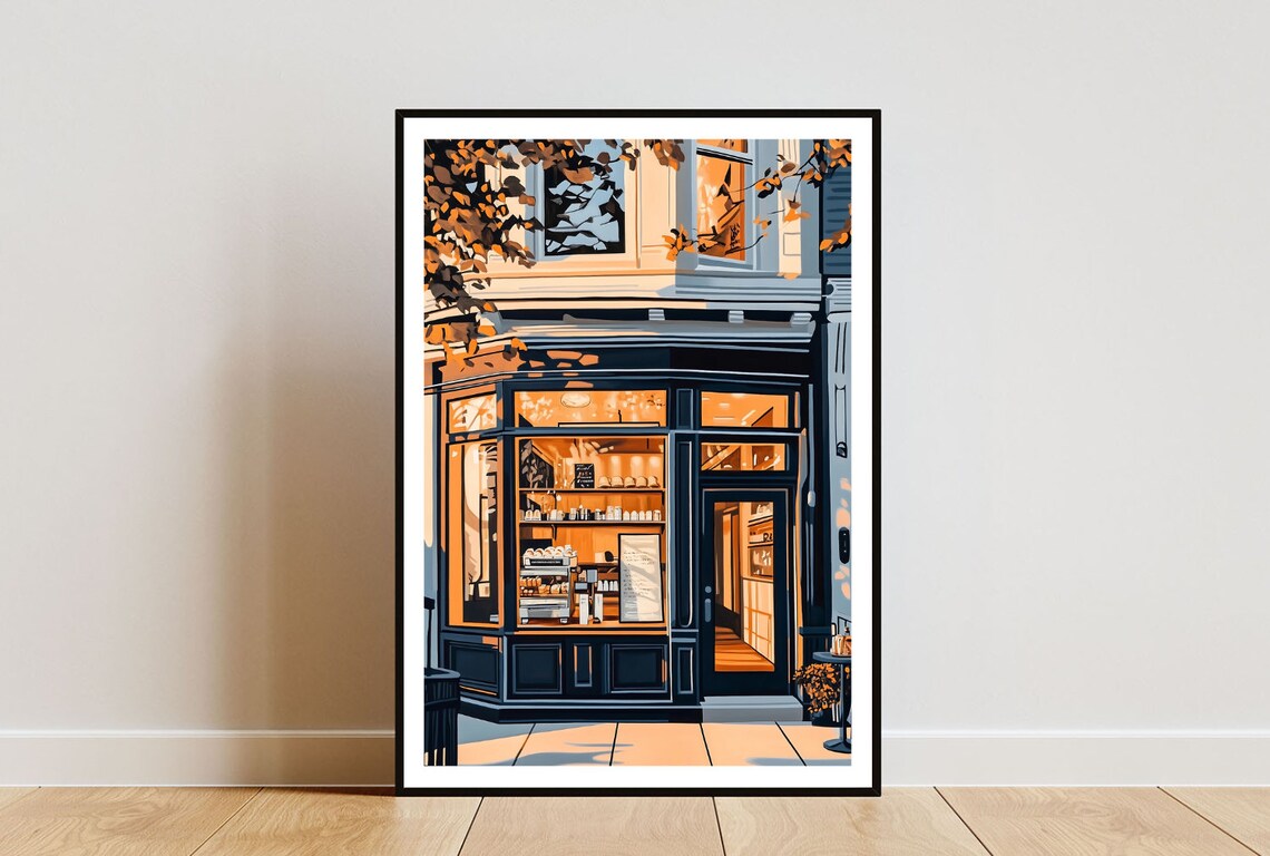 Vintage Coffee Shop Retro Art Print