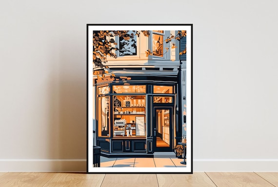 Vintage Coffee Shop Retro Art Print