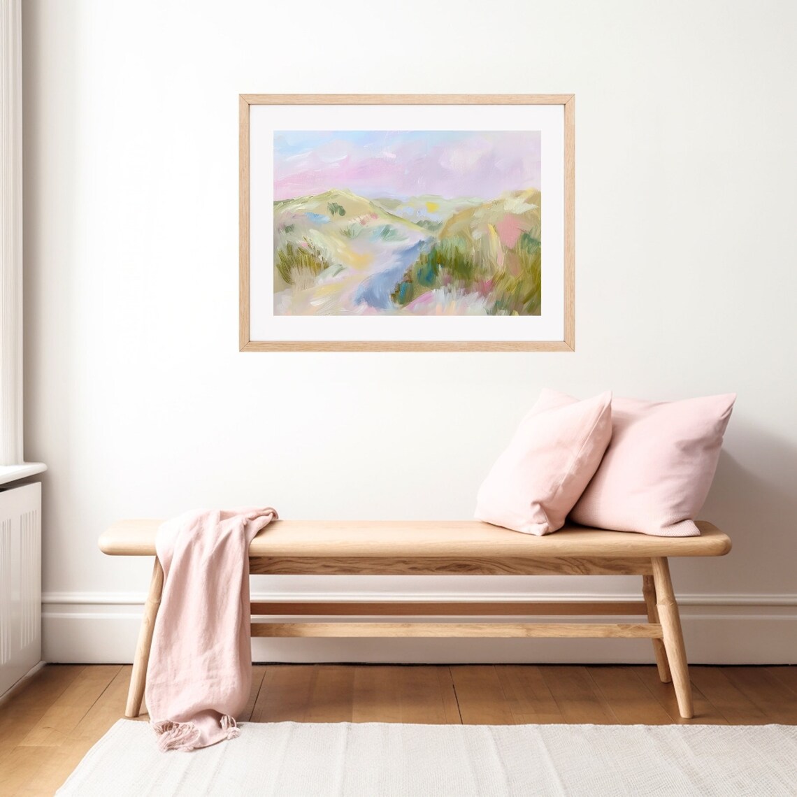 Beach Dunes Sunset Painting, Coastal Grass Art Print - Image 3