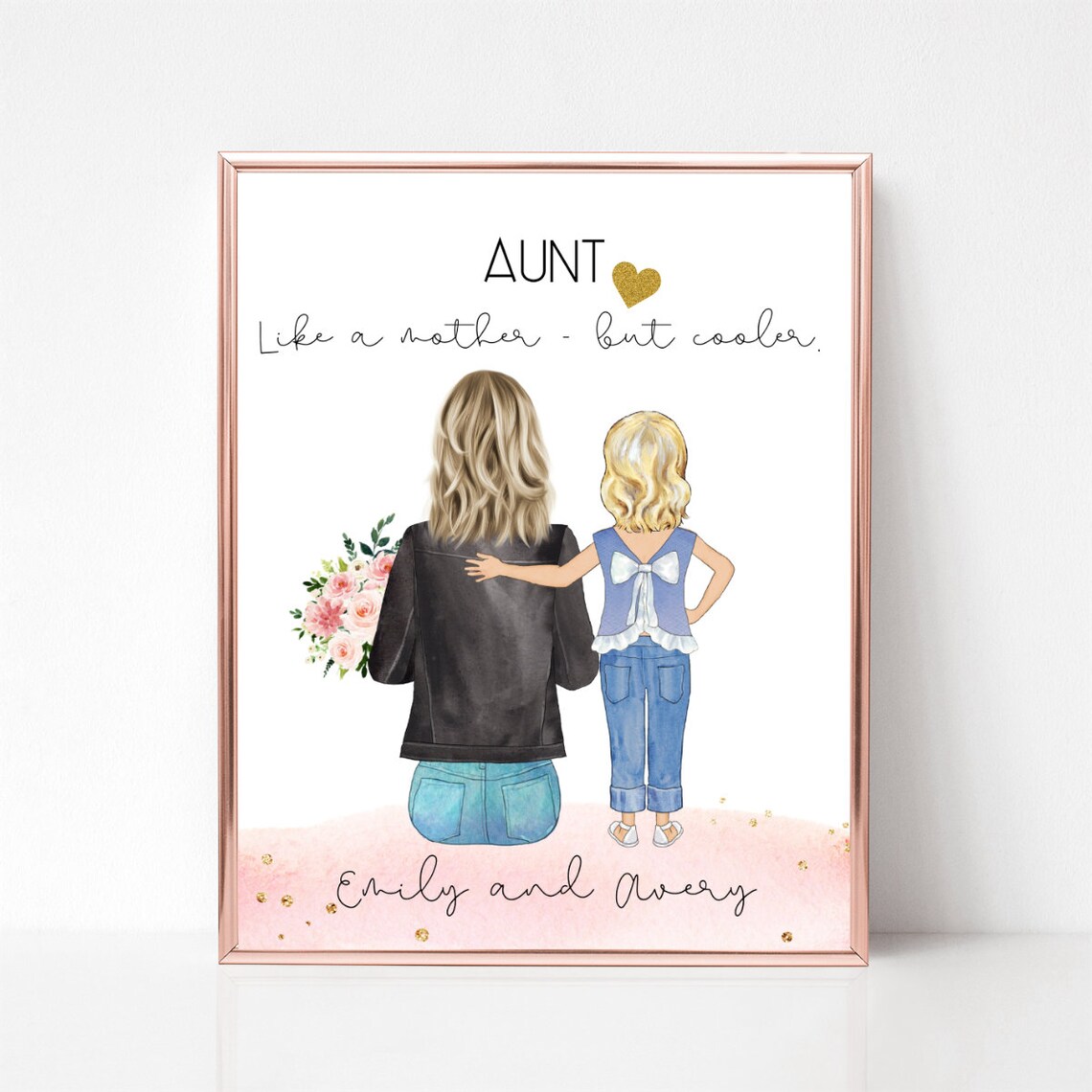 Aunt Like a Mother But Cooler Loving Niece Tribute Keepsake Poster