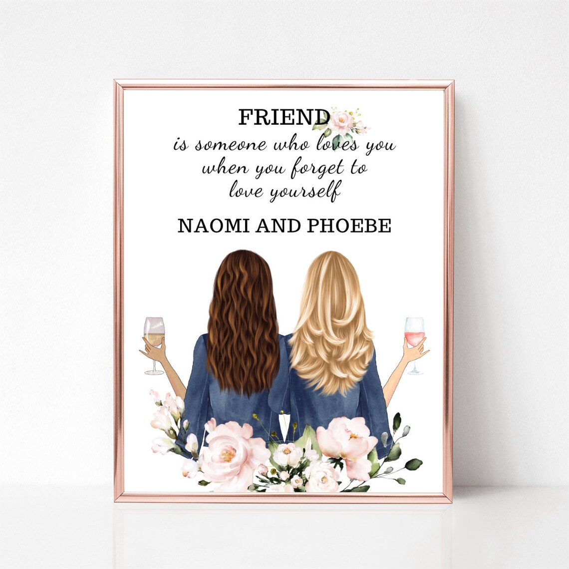 Friend Is Someone Who Loves You Friendship Definition Quote Poster - Image 3