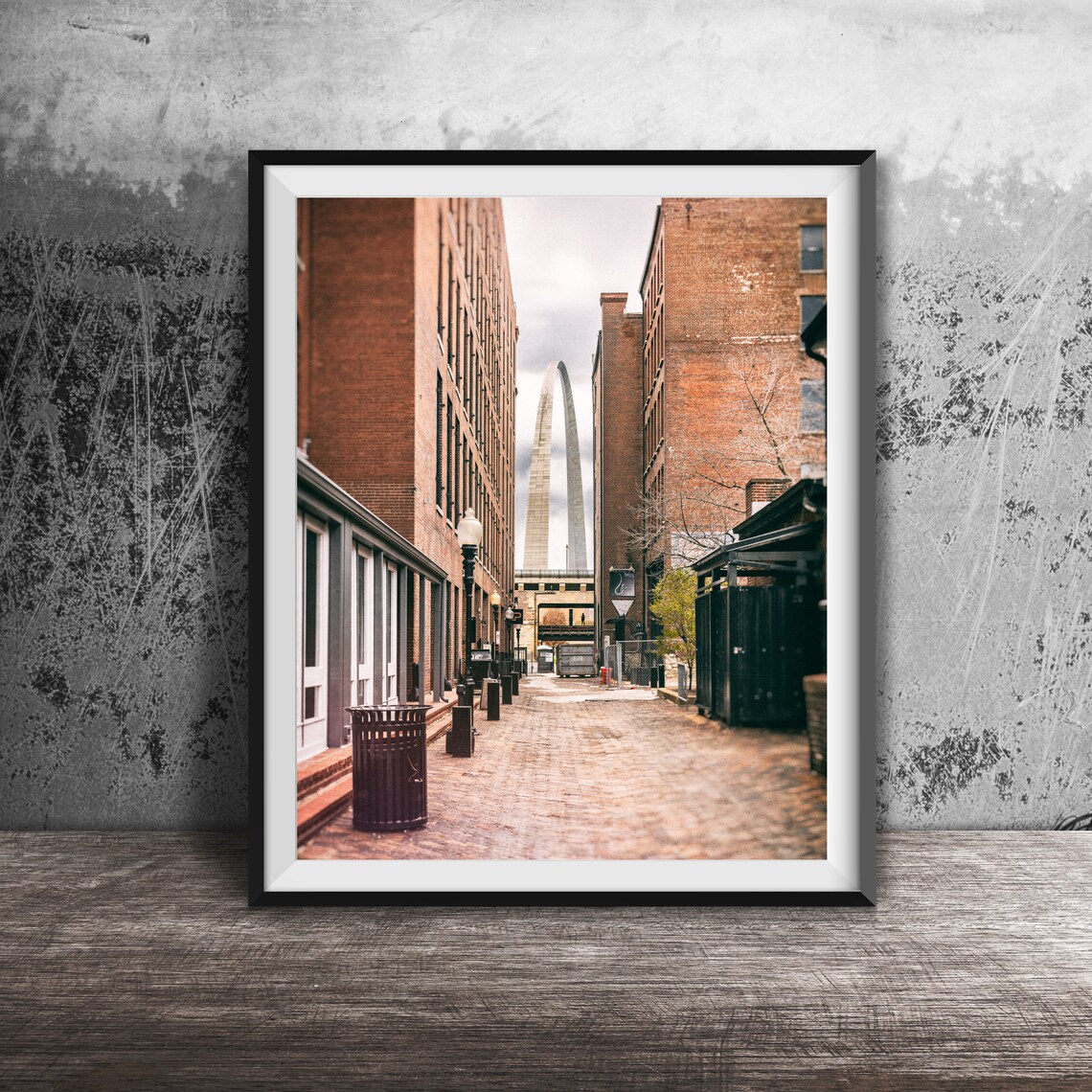 Gateway Arch St Louis Brick Alley Laclede's Landing Photo Poster