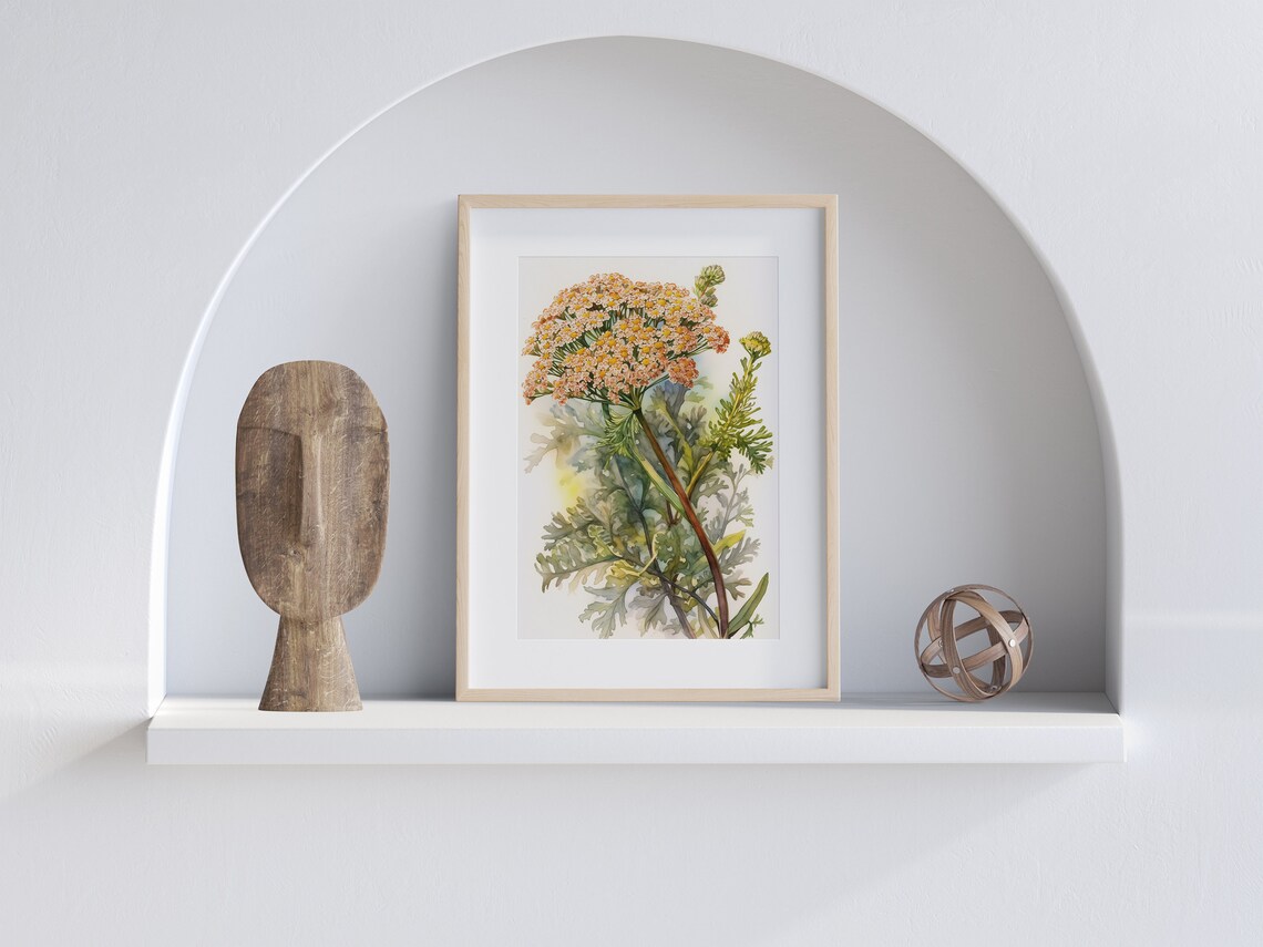 Queen Anne's Lace Watercolor Botanical Wildflower Art Poster - Image 2