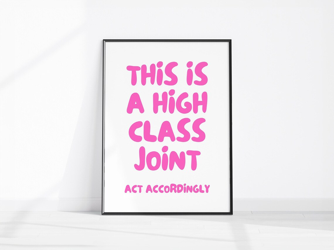 High Class Joint Retro Pink Apartment Poster