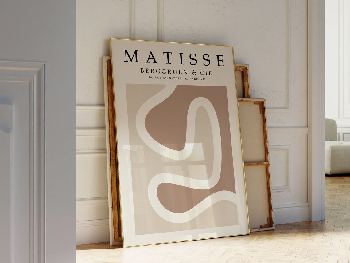 Henri Matisse Beige Minimalist Abstract Gallery Exhibition Poster - Image 3