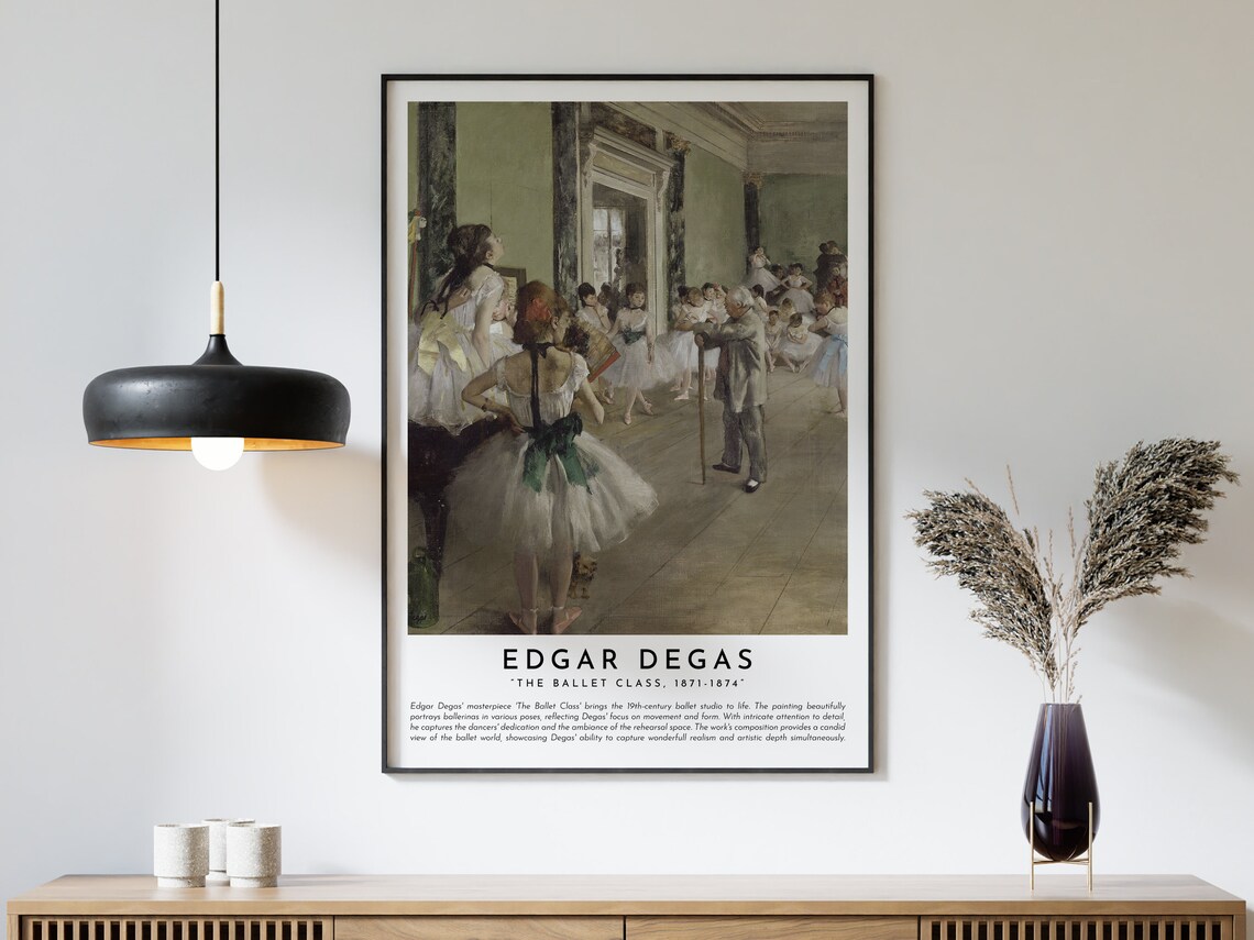 Edgar Degas The Ballet Class 1871-1874 Rehearsal Scene Poster - Image 3