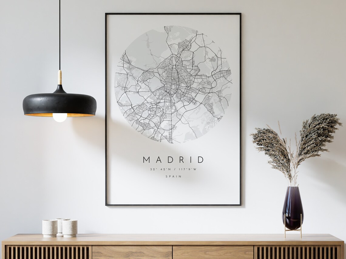 Madrid Map Print, Minimalist City Map Poster - Image 3