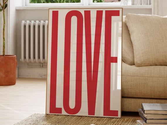 Love Wall Art Love Quote Love Word Monochrome Quote Poster Typography Poster Love Sign Instant