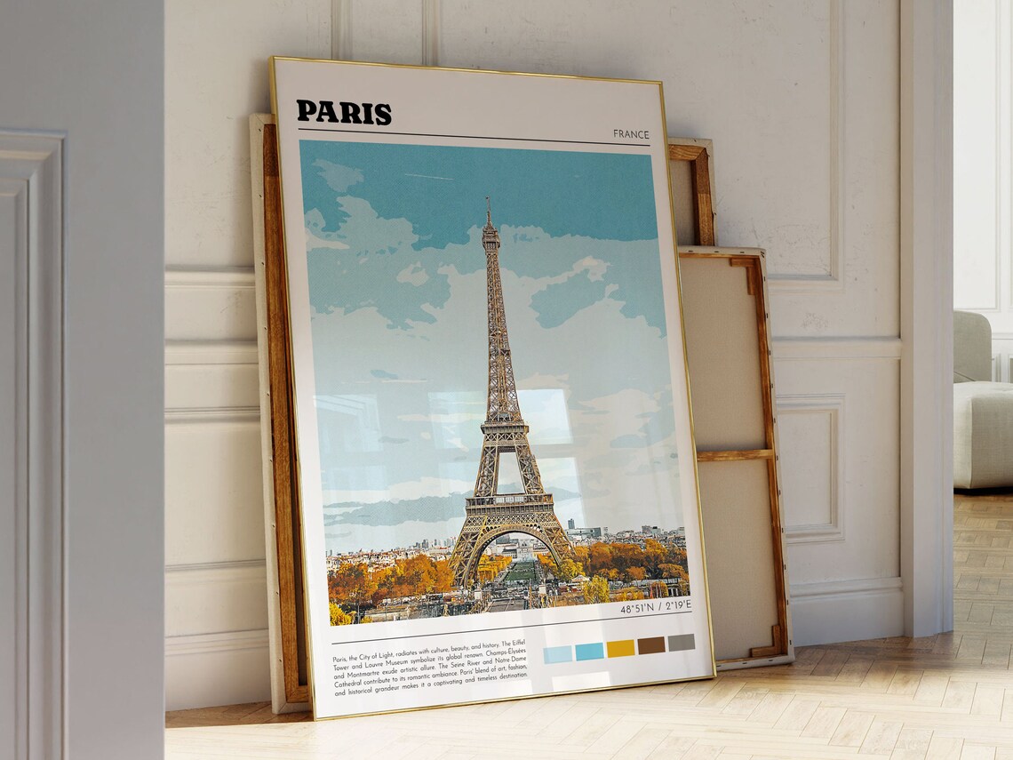 Paris Retro Travel Print, City Photo Art - Image 3