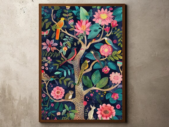 Henri Rousseau Print Poster Tropical Decor Botanical Jungle Exhibition Vintage Wall Art