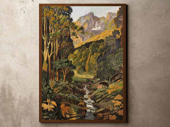 Tropical Decor Jungle Print Botanical Wall Art Nature Poster Ernst Haeckel Landscape Henri Rousseau