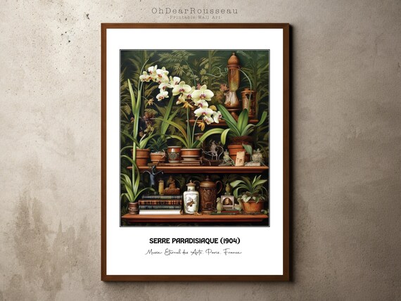Henri Rousseau Print Poster Tropical Decor Botanical Jungle Cactus Art Vintage Wall