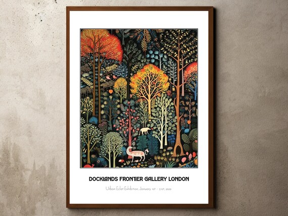 Henri Rousseau Print Poster Tropical Decor Botanical Jungle Exhibition Animals Forest Vintage Wall Art