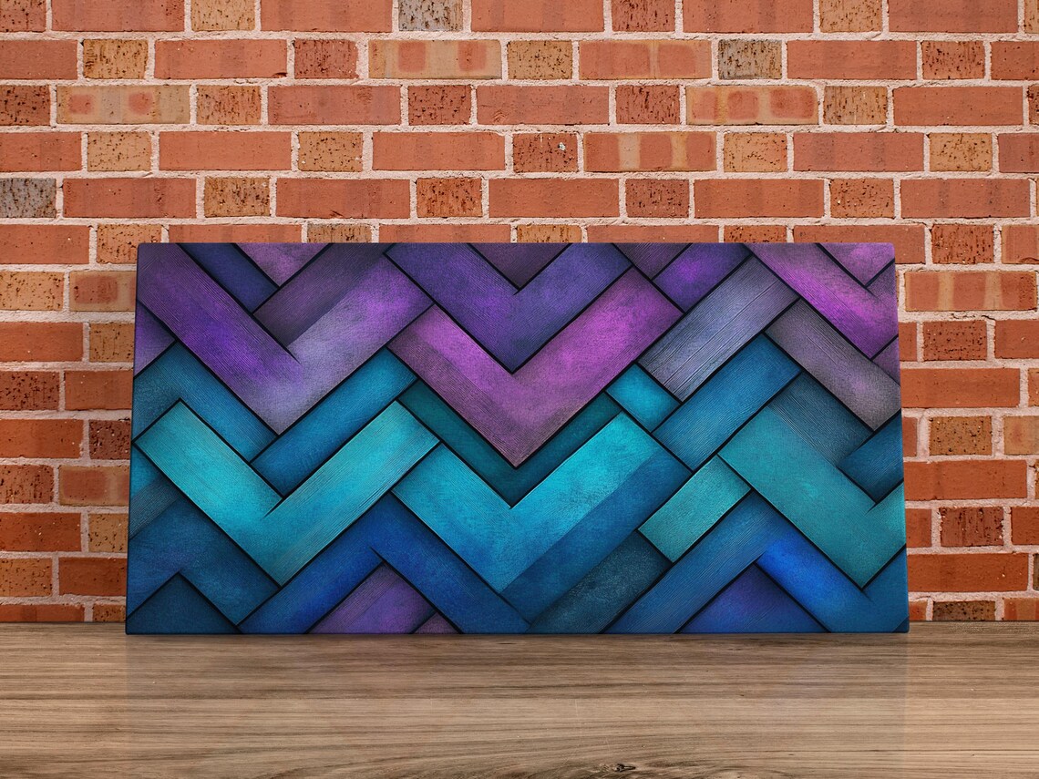 Geometric Chevron Layers, Modern Abstract Art Print