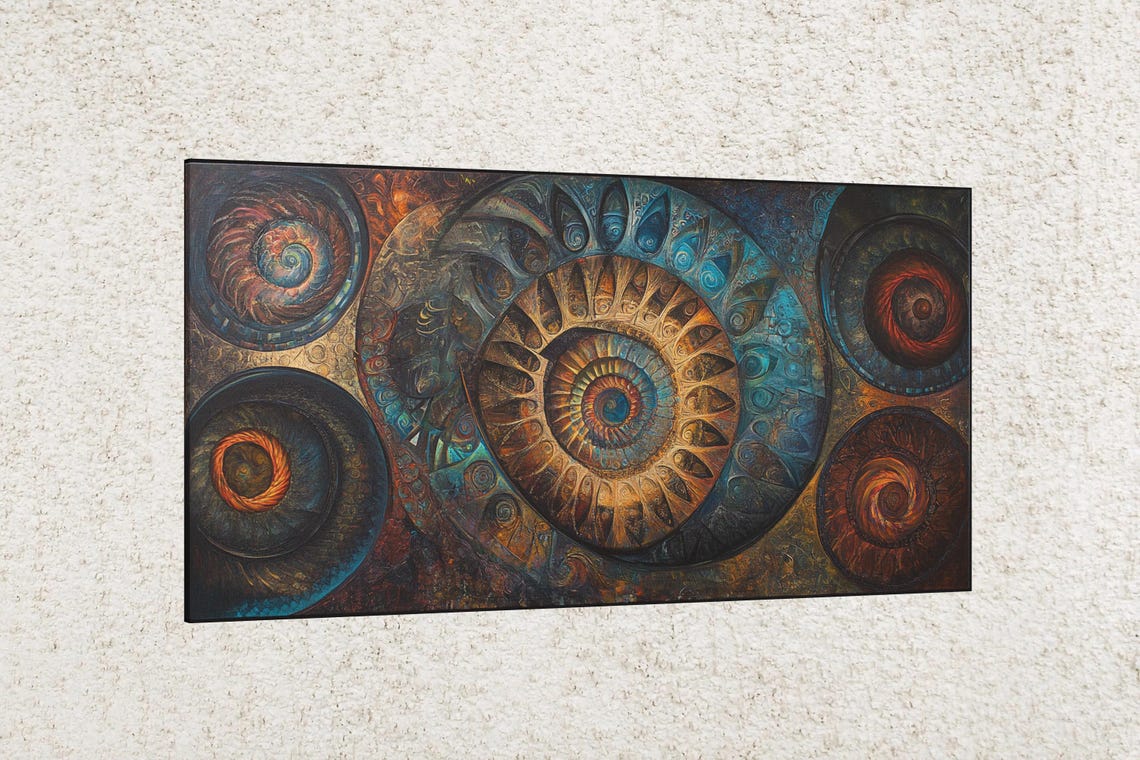Abstract Eye Spiral Art Print