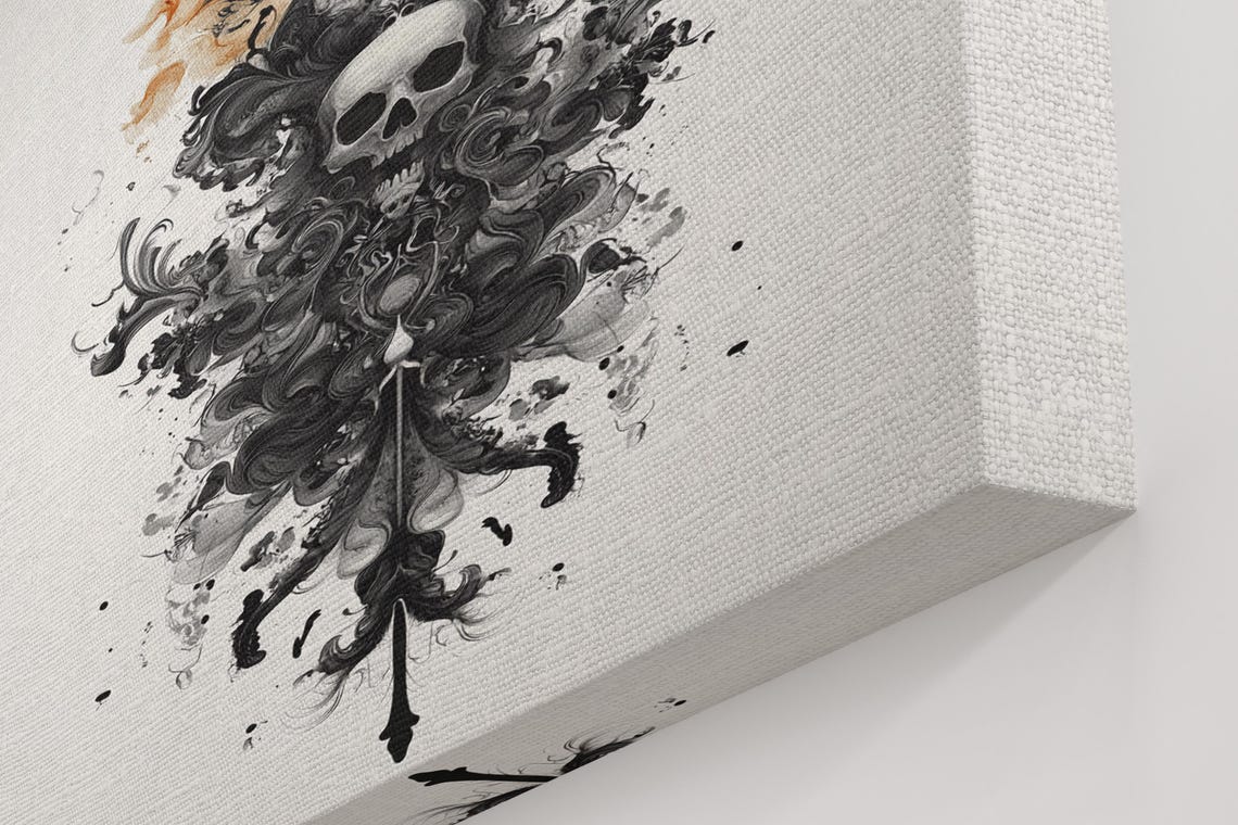 Psychedelic Skull Ink Art Print Print - Image 5