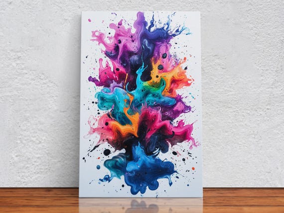 Colorful Ink Swirl Butterfly Art Print