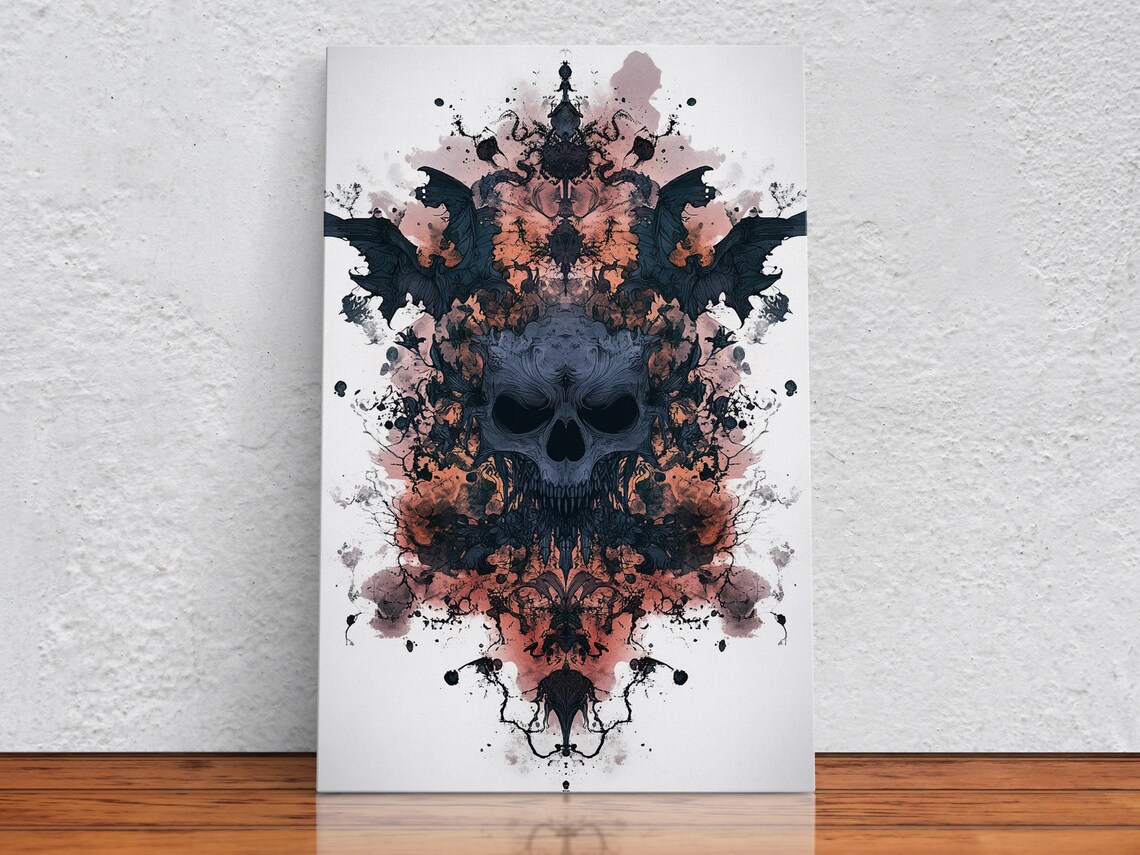 Red And Black Contrast Abstract Art Print - Image 2