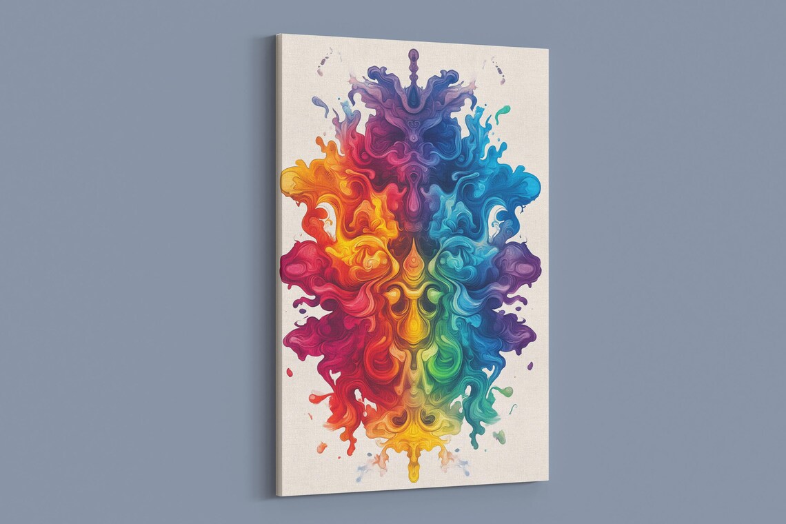 Rainbow Burst Bubble Design Poster Print - Image 2