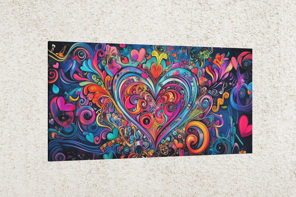 Abstract Heart Harmony, Valentines Day Decor - Image 2